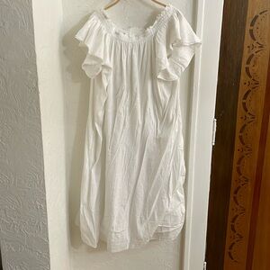 Loup Charmant Women's Capped Sleeve Cotton Size S In White